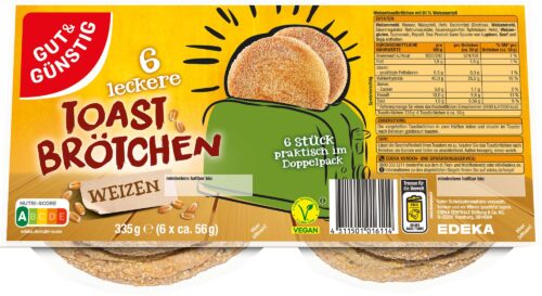 Gut & Günstig Weizen Toastbrötchen 335g