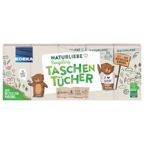 EDEKA Naturliebe Recycling Taschentücher 100ST