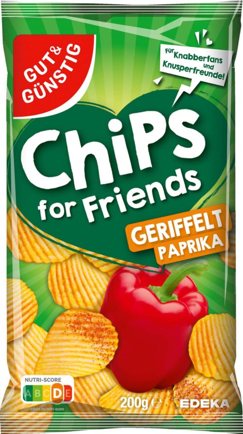 Gut & Günstig Riffelchips Paprika 200g