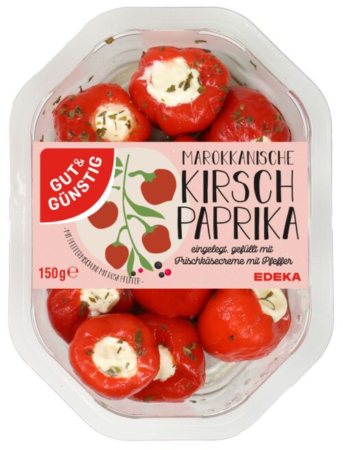 Gut & Günstig Kirschpaprika gefüllter Frischkäse 150g