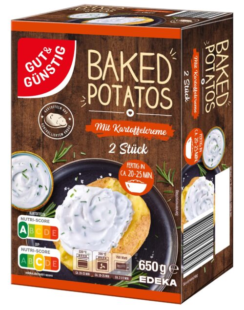 Gut & Günstig Baked Potatos mit Kartoffelcreme 650g