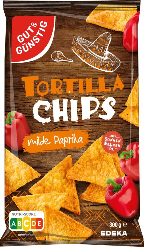 Gut & Günstig Tortilla Chips Paprika 300g
