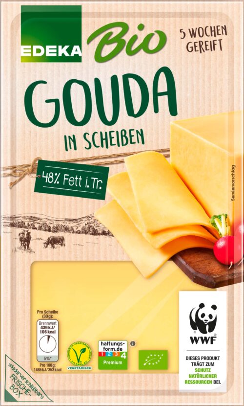 EDEKA Bio Gouda in Scheiben 48% 200g