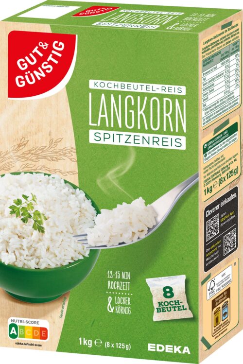 Gut & Günstig Langkornreis Kochbeutel 8x125g