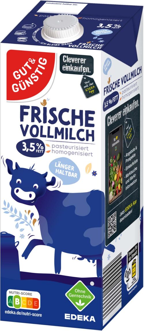 Gut & Günstig Frische Vollmilch 3,5% ESL 1l