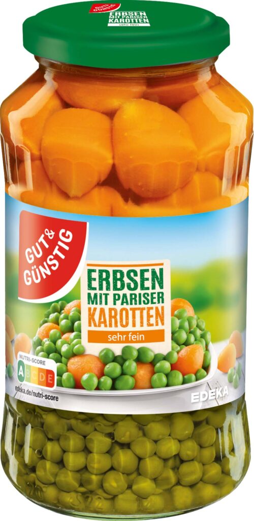 Gut & Günstig Erbsen mit Pariser Karotten 660g