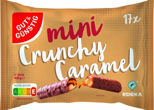 Gut & Günstig Chrunchy Caramel Mini-Keks-Schokoriegel 400g