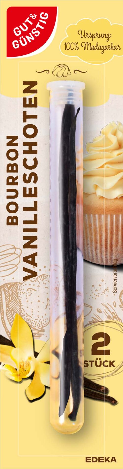 4311501035962 Gut & Günstig Bourbon Vanilleschote 2St
