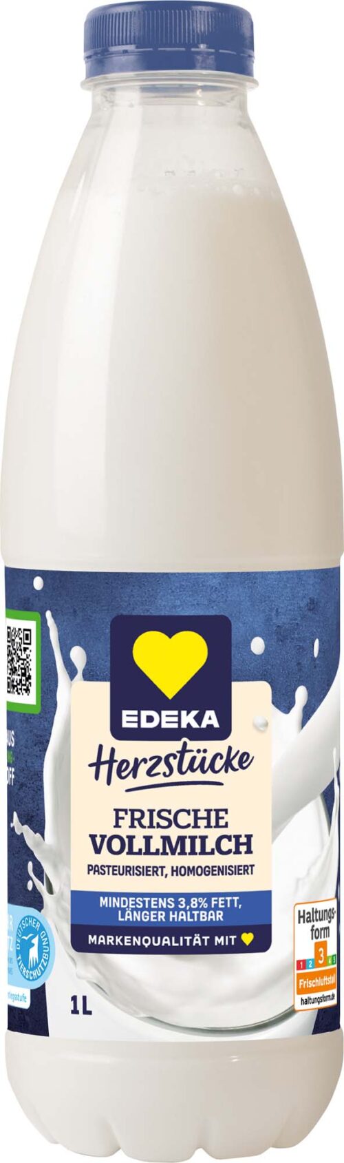 EDEKA Herzstücke Frische Vollmilch 3,8% DPG 1l