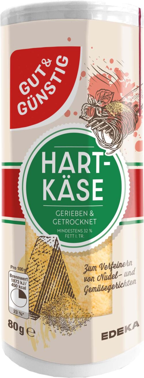 Gut & Günstig geriebener Hartkäse 32% 80g