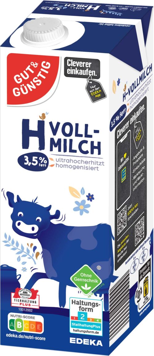 Gut & Günstig H-Milch 3,5% 1l