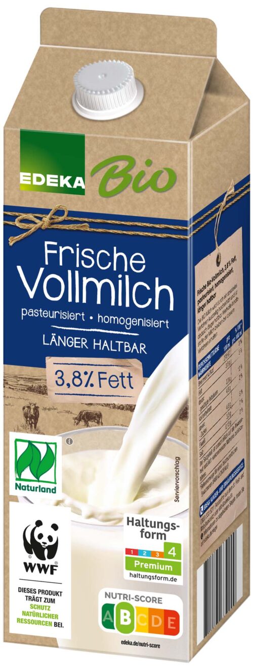 EDEKA Bio Frische Milch 3,8% ESL1l
