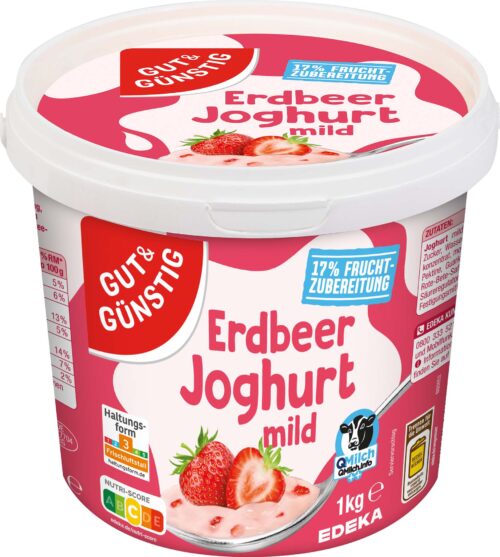 Gut & Günstig Fruchtjoghurt Erdbeer 5% 1kg