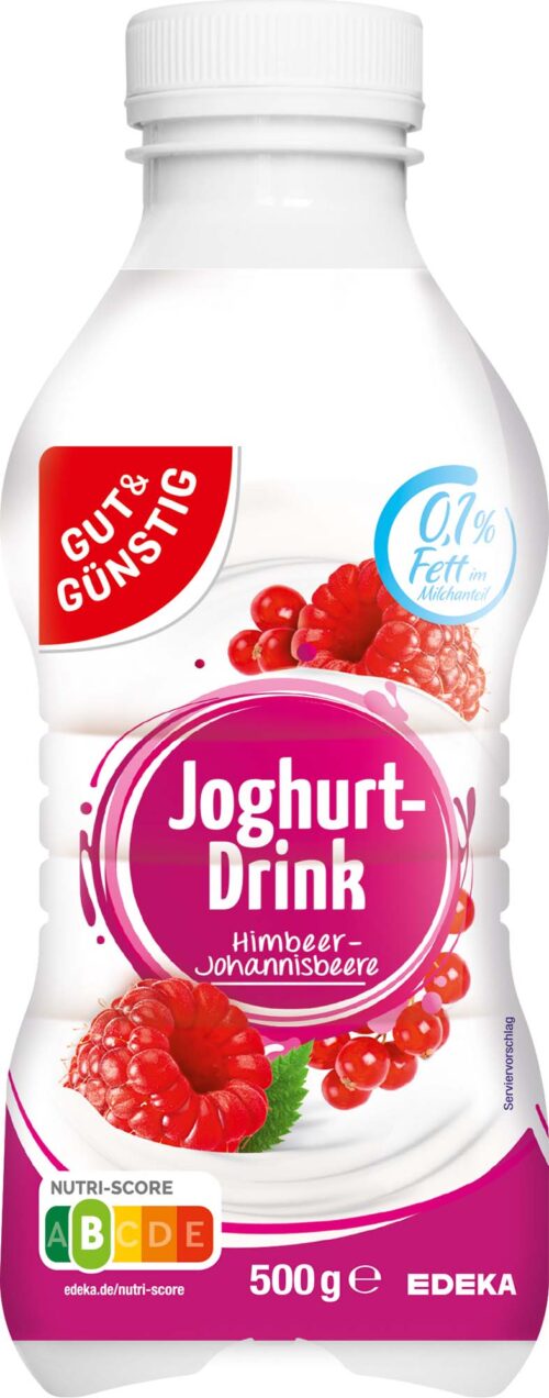 Gut & Günstig Joghurtdrink Himbeer-Johannisbeere 500g