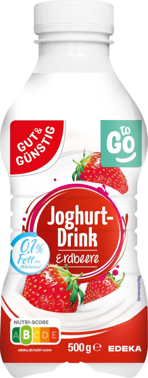 Gut & Günstig Joghurtdrink Erdbeere 500g