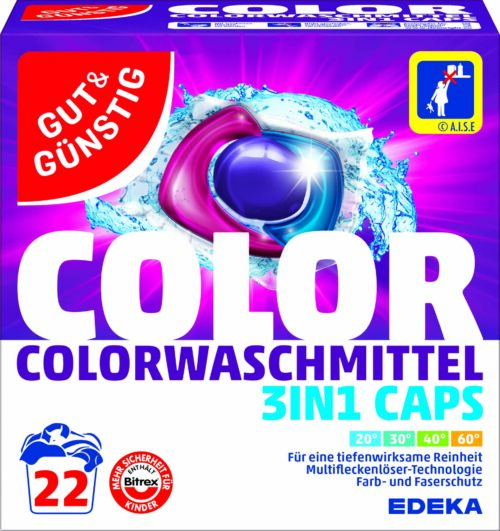 Gut & Günstig Colorwaschmittel 3in1 Caps 22ST 517g