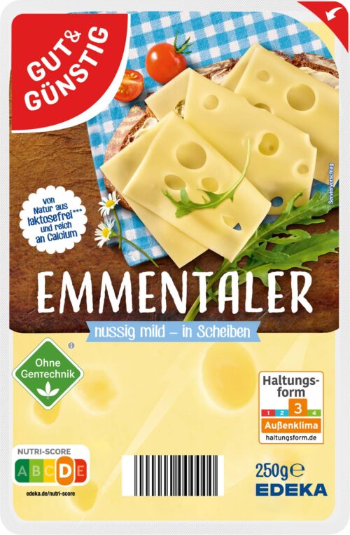 Gut & Günstig Emmentaler in Scheiben 45% 250g