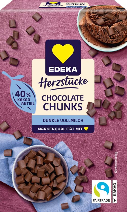 EDEKA Herzstücke Chocolate Chunks, dunkle Vollmilch 40% 100g