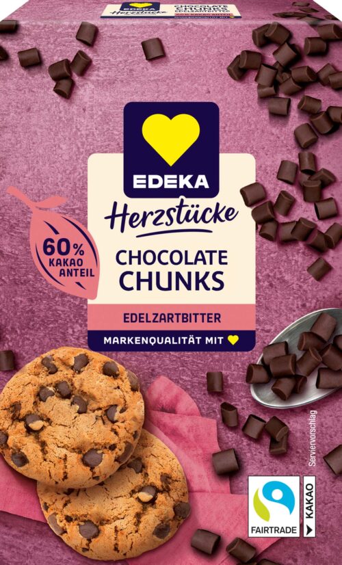 EDEKA Herzstücke Chocolate Chunks, Edelzartbitter 60% 100g