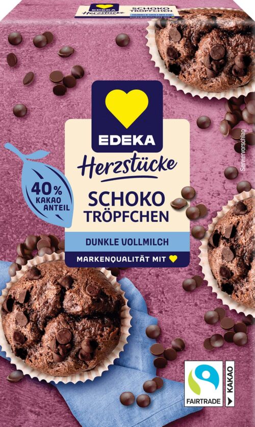 EDEKA Herzstücke Schokotröpfchen, dunkle Vollmilch 40% 100g