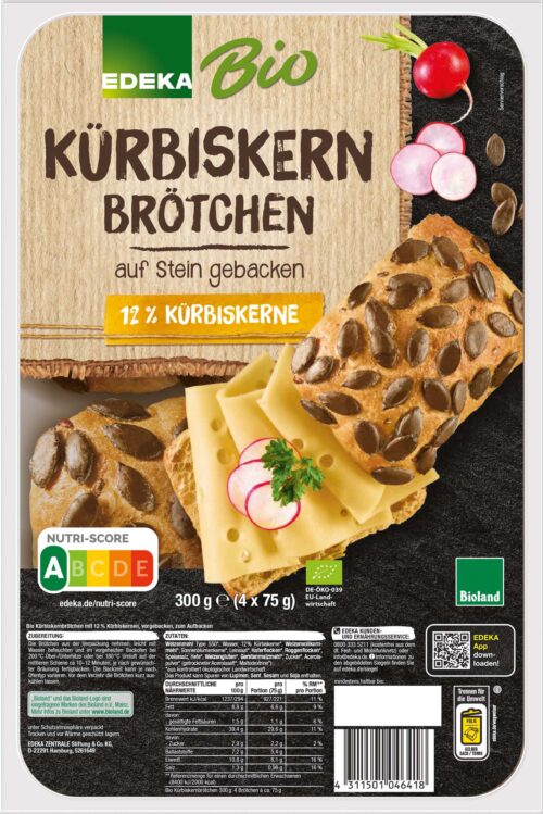 EDEKA Bio Kürbiskernbrötchen 300g