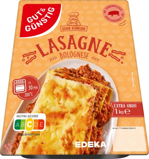 Gut & Günstig Lasagne Bolognese Schweinefleisch 1kg