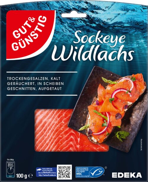 Gut & Günstig Sockeye Wildlachs 100g