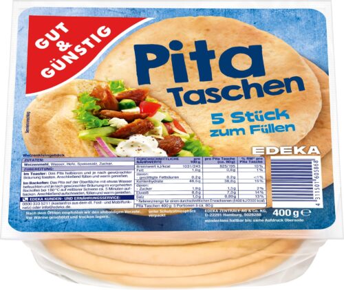 Gut & Günstig Pita Taschen 5St 400g