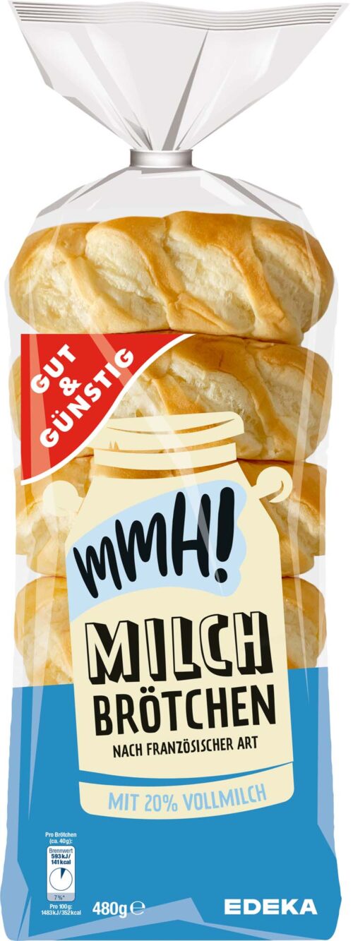 Gut & Günstig Milchbrötchen 12St 480g