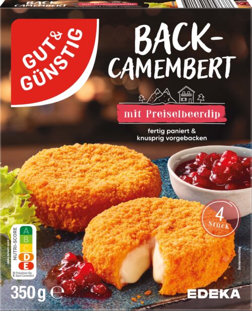 Gut & Günstig Back-Camembert mit Preiselbeer Dip 350g