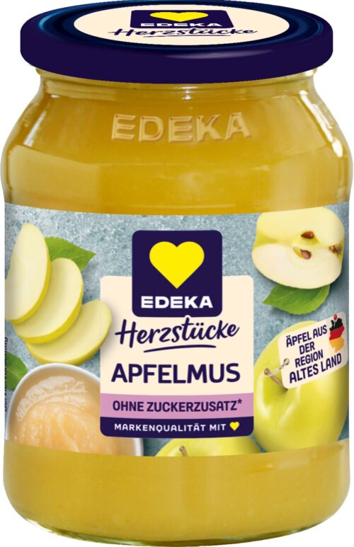 EDEKA Herzstücke Apfelmus ohne Zuckerzusatz 360g