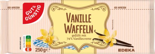 Gut & Günstig Waffeln mit Vanillecremefüllung 250g