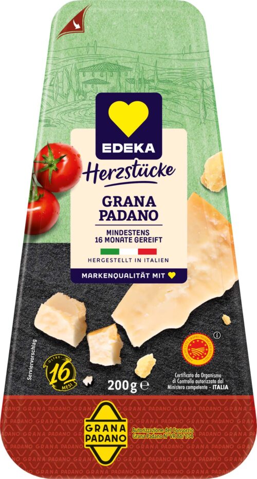 EDEKA Herzstücke Grana Padano am Stück 32% Fett i. Tr. 200g