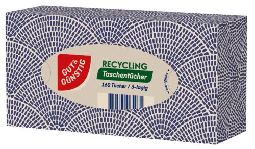 Gut & Günstig Taschentücherbox Recycling 160ST