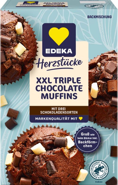EDEKA Herzstücke Backmischung Muffin Triple Choc 345g