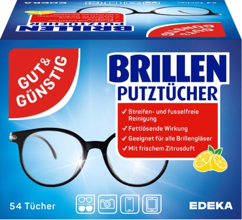 Gut & Günstig Brillenputztücher 54 Tücher