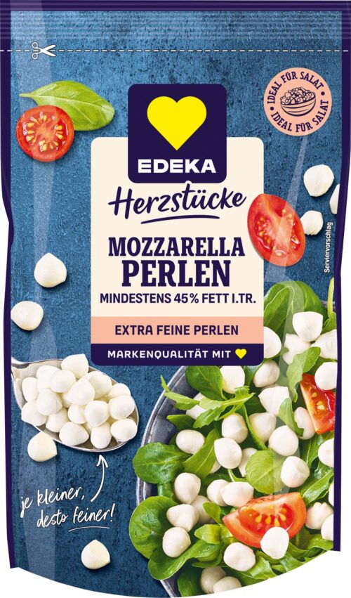 EDEKA Herzstücke Mozzarella Perlen 45% Fett i. Tr. 200g