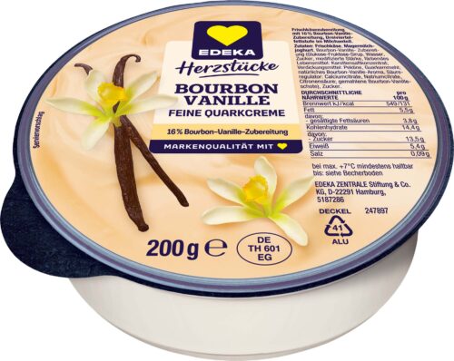 EDEKA Herzstücke Feine Quarkcreme Bourbon Vanille 200g