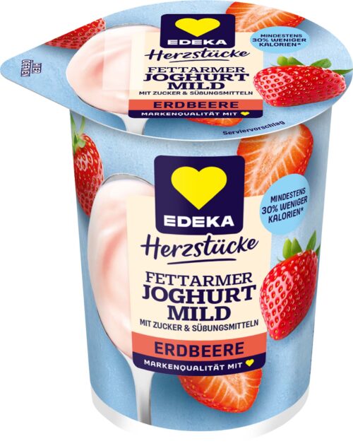 EDEKA Herzstücke Fettarmer Fruchtjoghurt 1,5% Erdbeere 250g