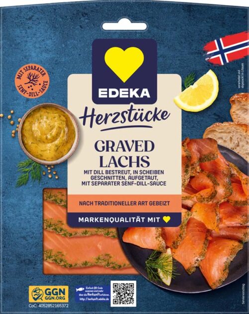 EDEKA Herzstücke Graved Lachs mit Sauce 200g