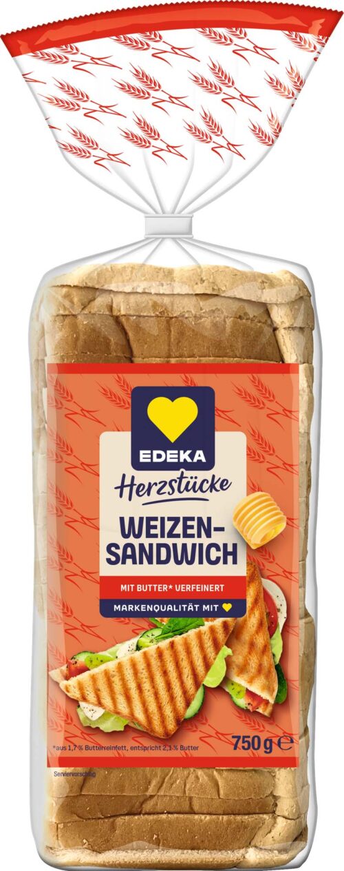 EDEKA Herzstücke Weizensandwich 750g