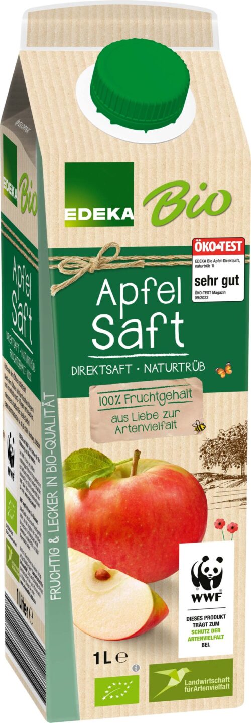 EDEKA Bio Apfelsaft naturtrüb 1l