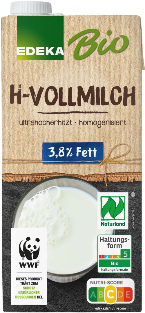 EDEKA Bio H-Vollmilch 3,8% 1l