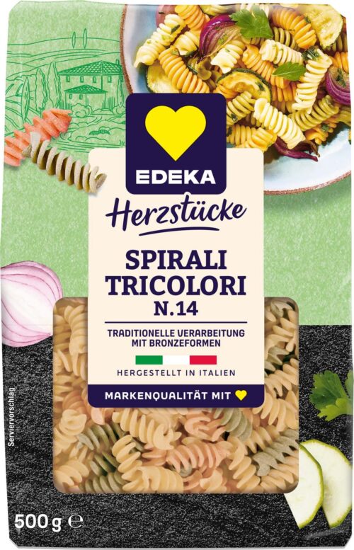 EDEKA Herzstück Spirali Tricolor 500g