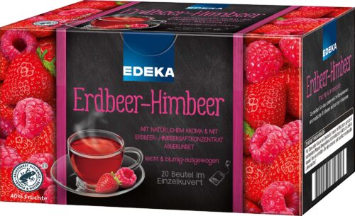4311501356128 EDEKA Erdbeer Himbeer Tee Filterbeutel 20St 60g