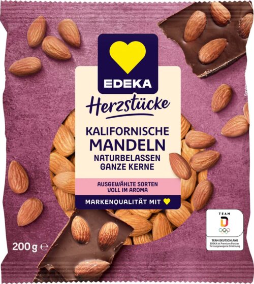 EDEKA Herzstücke Kalifornische Mandeln ganze Kerne 200g