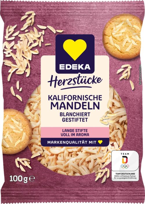 EDEKA Herzstücke Kalifornische Mandeln gestiftet 100g