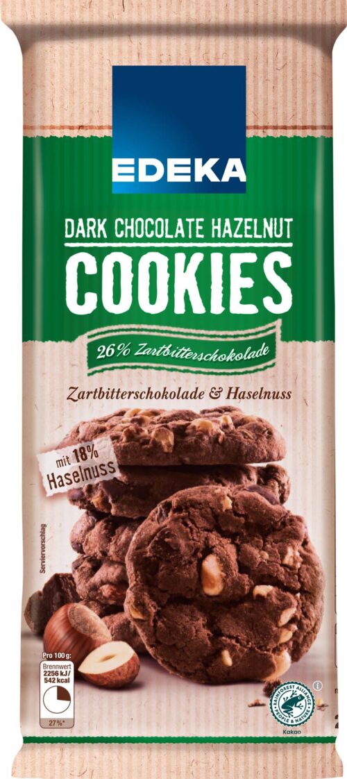 4311501365090 EDEKA Dark Chocolate & Hazelnut Cookies 200g
