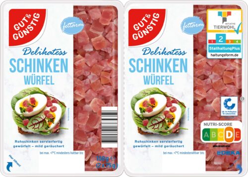 Gut & Günstig Schinkenwürfel 2x75g