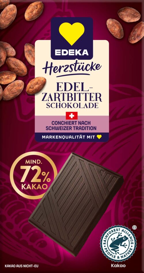 EDEKA Herzstücke Edel-Zartbitterschokolade 72% 100g